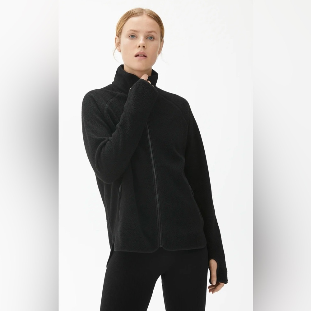 Arket Black Fleece Jacket